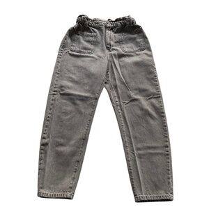 ZARA Womens Paperbag Mom Jeans Sz 6 Gray High Waist On Trend Y2K Grunge Comfort